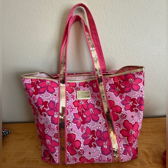 Lilly Pulitzer x Sigma Kappa Sorority Tote & Cosmetic Bag Set - NWT - Picture 4 of 7